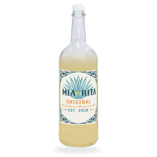Mia Rita margarita mix bottle on a white background